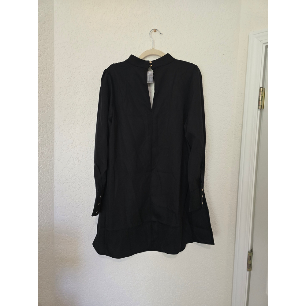 NWT City Chic Black Mini Dress Long Sleeves Size 14